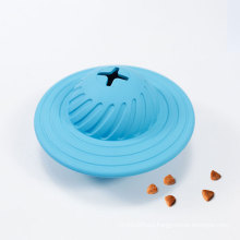 New design Wholesale Rubber Pet Chewing toys UFO Flying Saucer Leakage Food Ball Pet Food Feeder